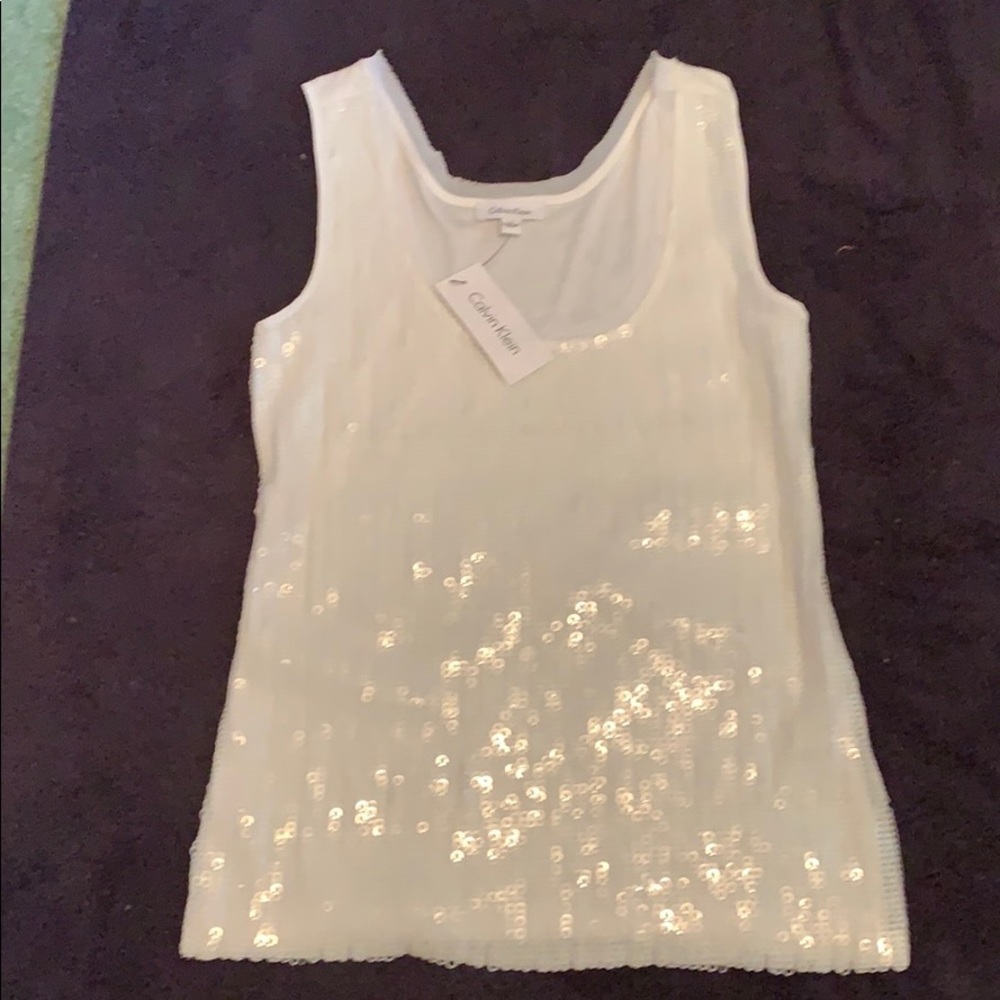 Calvin Klein sequined tank top